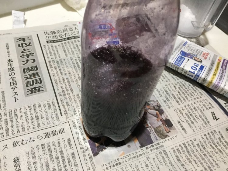 RITに塩と洗剤を投入