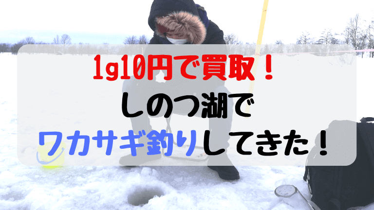 1g10円買取のしのつ湖でワカサギ釣りしたらOO円で買い取ってもらえた