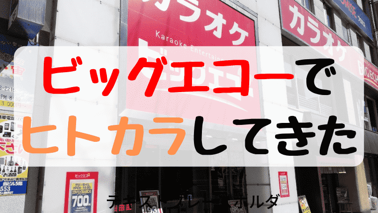 ビッグエコーでひとりカラオケ（ヒトカラ）してきた！思ったよりも低料金